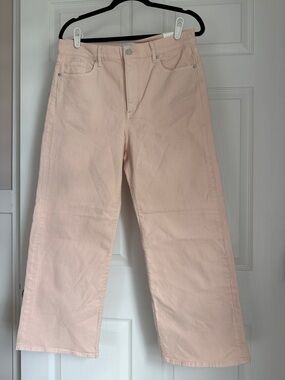 Women's Light Pink Wide-Leg Jeans